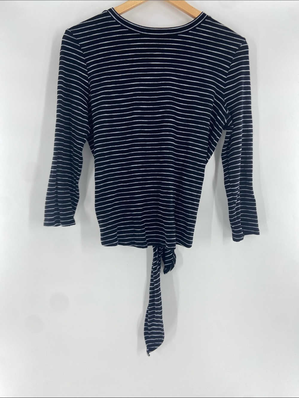 Code X Mode Black and White Striped Long Sleeve Tee Size M Gently Used